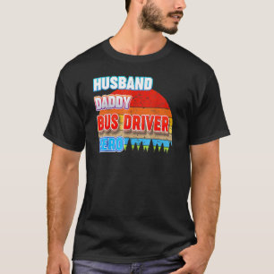 Husband Daddy Busfahrer Helden Vater Opa Vintag T-Shirt