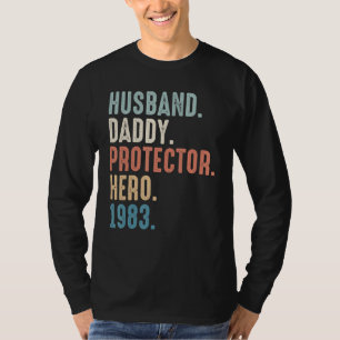 Husband Daddy Protector Hero Bester Vater seit 198 T-Shirt