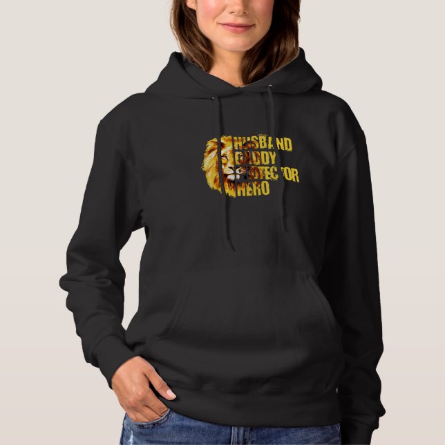 Husband Daddy Protector Hero Lion Hoodie (Vorderseite)
