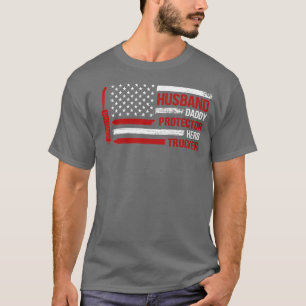 Husband Daddy Protector Hero Trucker 4. Juli T-Shirt