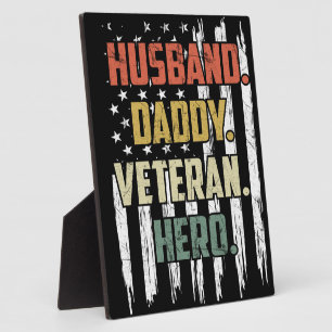 Husband Daddy Veteran Hero Fotoplatte