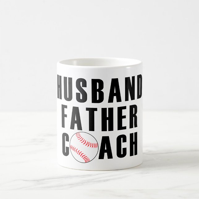 Husband Father Coach Baseball Dad Quote Kaffeetasse (Von Creator hochgeladen)