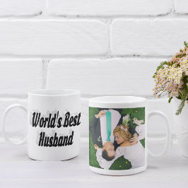Husband-Foto mit schwarzem Text Coffee Tasse