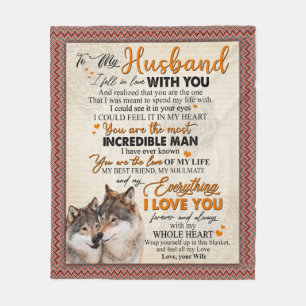 Husband-Geschenk   Brief an meinen Mann aus der Eh Fleecedecke