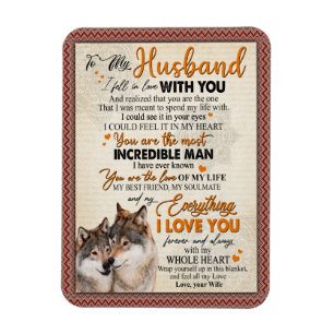 Husband-Geschenk Brief an meinen Mann aus der Eh Magnet