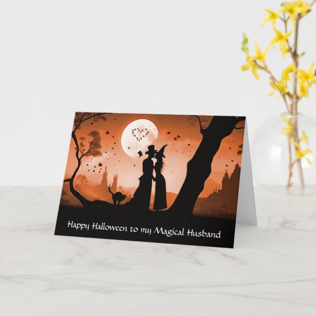Husband Happy Halloween Liebe Romance Couple Karte (Gelbe Blume)