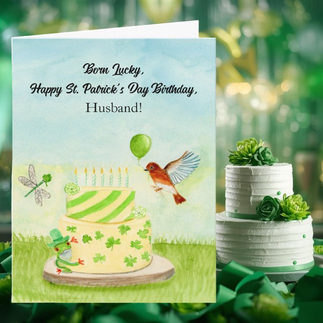 Husband Happy St Patricks Day Birthday Karte (Von Creator hochgeladen)