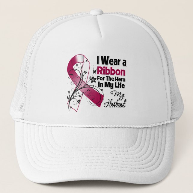 Husband Hero in My Life Head Neck Cancer Truckerkappe (Vorderseite)