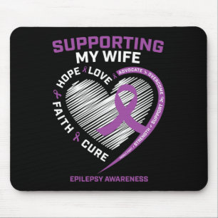 Husband Ich trage Lila für meine Ehefrau Epilepsie Mousepad