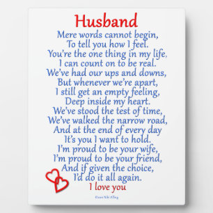 Husband-Liebe Fotoplatte