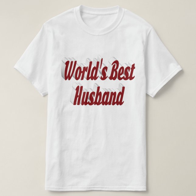 Husband mit bordeauxfarbenem T - Shirt (Design vorne)