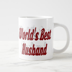 Husband mit bordeauxfarbener Halbtext-Riesenkaffee Jumbo-Tasse