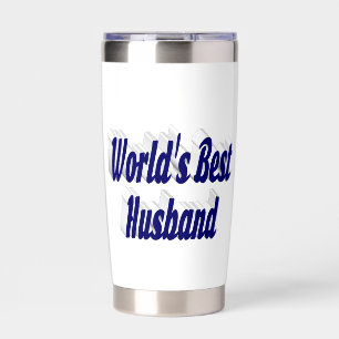 Husband mit dunkelblauem Halbtext Thermobecher