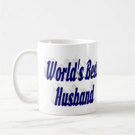 Husband mit dunkelblauer Halbtext-Tasse Kaffeetasse