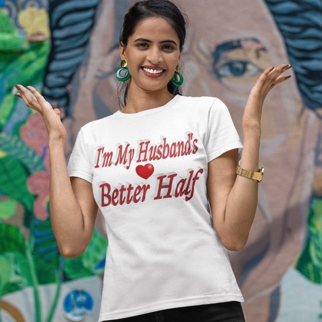 Husband mit lustigem Zitat roter Text T-Shirt (Von Creator hochgeladen)