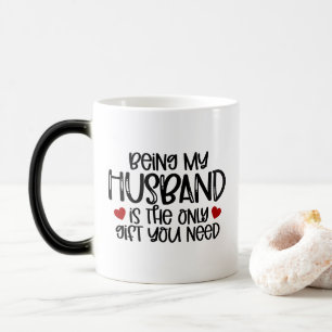 Husband-Monogramm-Tasse Verwandlungstasse