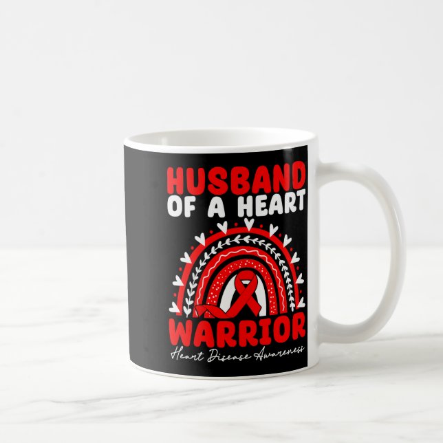 Husband Of A Heart Warrior Heart Disease Boho Rain Kaffeetasse (Rechts)