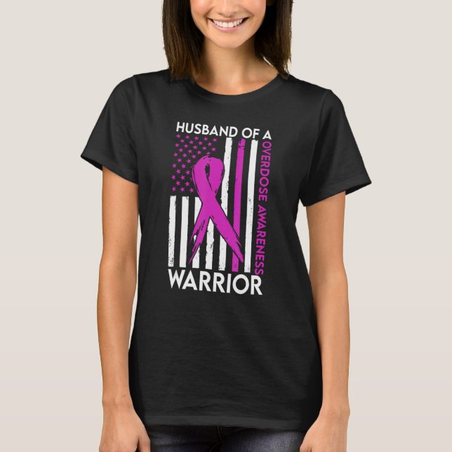 Husband Of A Warrior Overdose Awareness Support Sq T-Shirt (Vorderseite)