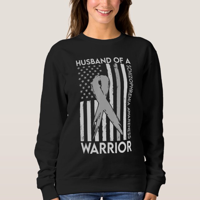 Husband Of A Warrior Schizophrenia Awareness Suppo Sweatshirt (Vorderseite)