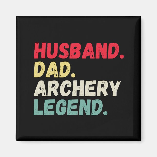 Husband Papa Bogenlegende Vintage Retro lustig Magnet (Vorne)