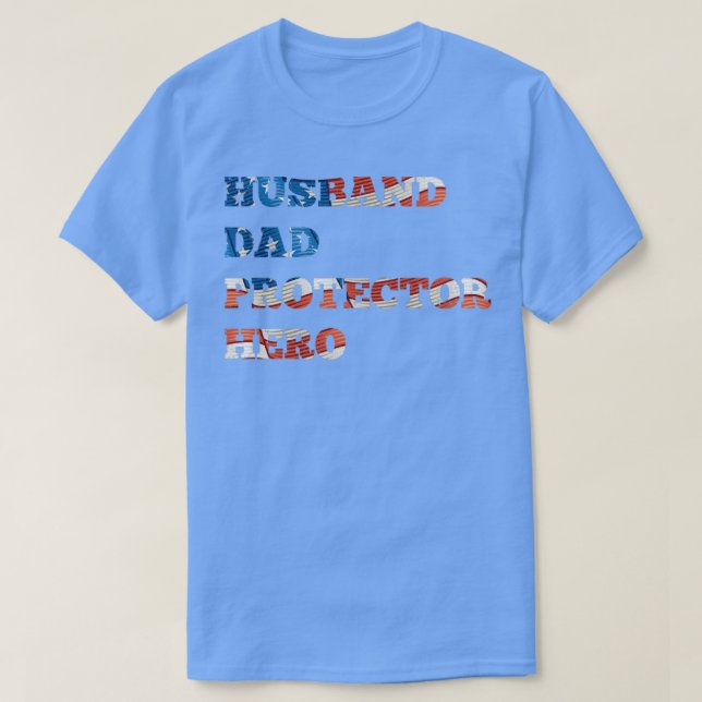 HUSBAND Papa-Schutzheldin T-Shirt (Design vorne)