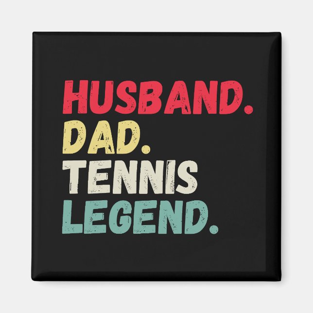Husband Papa Tennis Legende Vintages Retro lustig Magnet (Vorne)
