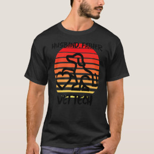 Husband Pater Vet Tech Veterinarian Hund Pet Cat F T-Shirt