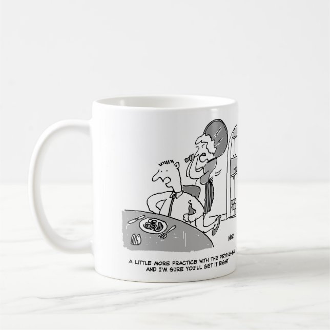 Husband sagt, Ehefrau braucht mehr Übung Kochen Kaffeetasse (Links)