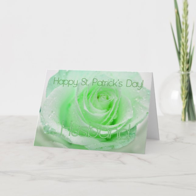 Husband St. Patrick's Irish Rose Karte (Vorderseite)