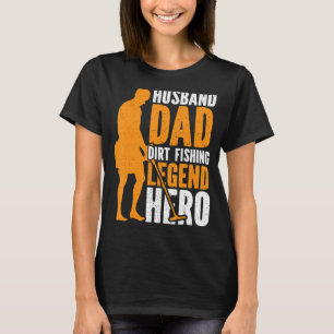 Husband Vater Dirt Fishing Legend Hero Men's Metal T-Shirt