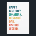 Husband Vater Fischen Legend Individuelle Name Geb Karte<br><div class="desc">🎣 Reel in Birthday Aufregung! 🏆 Unsere "Husband Vater Fishing Legend Individuelle Name Birthday card" ist der perfekte Fang, um Liebe und Bewunderung für den außergewöhnlichen Ehemann, Papa und die absolute Fishing Legend in Ihrem Leben auszudrücken. 🐟 ‍ 👧 👦 Diese Karte ist nicht nur Papier; sie ist eine herzliche...</div>