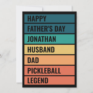 Husband Vater Pickleball Legend Retro Vatertag Feiertagskarte