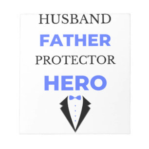 Husband Vater Protector Hero bl Notizblock