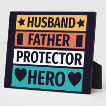 Husband Vater Protector Hero Plaque
