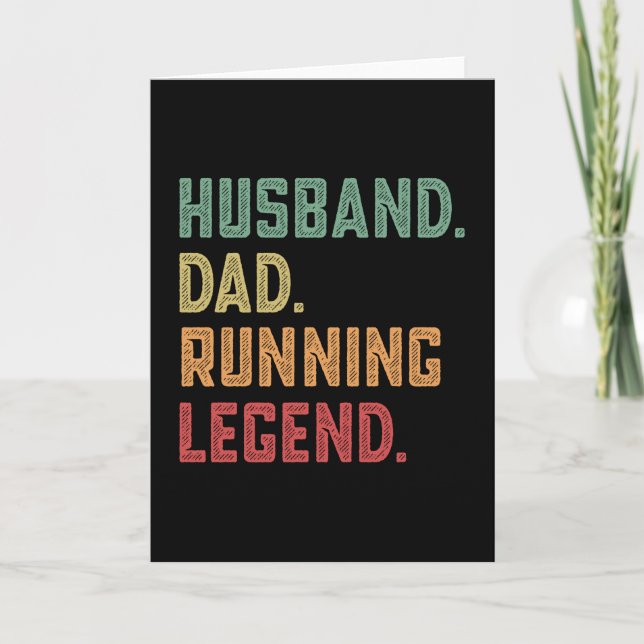 Husband Vater Running Legend Runner Karte (Vorderseite)