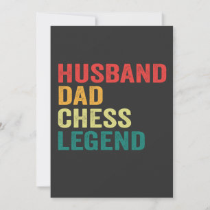 Husband Vater Schach Legend Funny Vatertag Retro Einladung