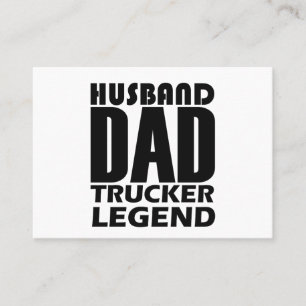 Husband Vater Trucker Legend Funny Truck Driver Visitenkarte