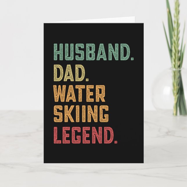 Husband Vater Wasserski Legend Ski Karte (Vorderseite)