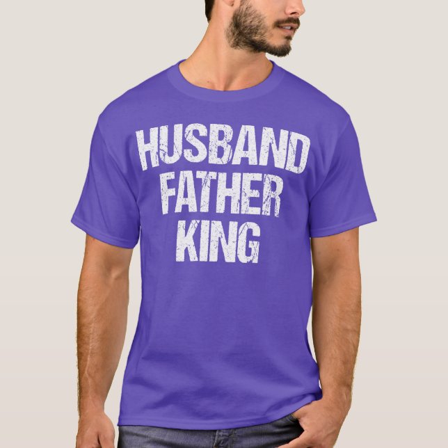 HUSBAND VATHER KING-Retro T-Shirt (Vorderseite)