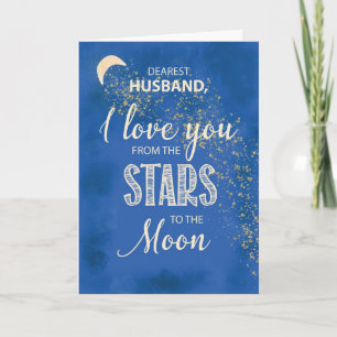 Husband Vathers Day Liebe Von Sternen zur Mondnach Karte