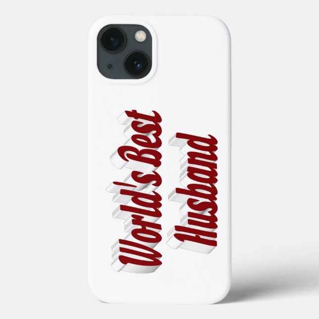 Husband with burgundy text  iPhone case (Rückseite)