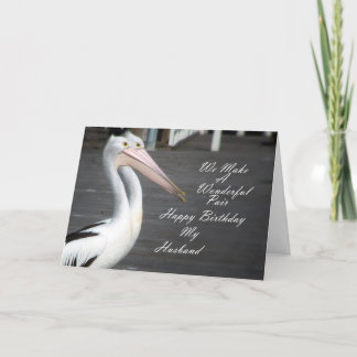 Husbands Birthday Pelicans Karte