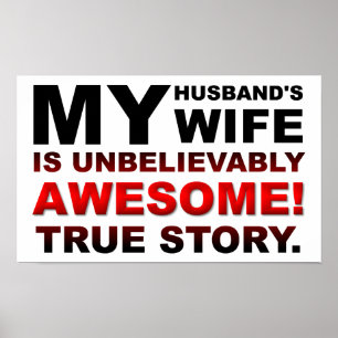 Husband's Phantastische Ehefrau Funny Poster