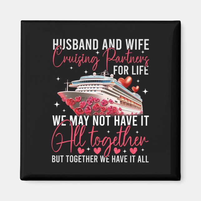 Husbynd Ehefrau Cruising Anniversary Trip 2025 Hon Magnet (Vorne)