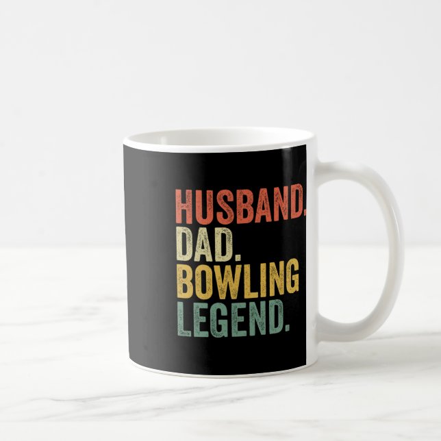 Husbynd Vater Bowling Legend Vatertag Bowling Pl Kaffeetasse (Rechts)