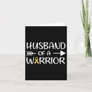 Husend of a Warrior Children Cancer Awareness Ribb Karte