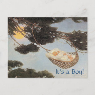 Hush-a-Bye, Baby Kinderzimmer Rhyme Baby Boy Postkarte