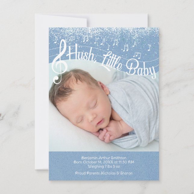 Hush, Little Baby Flat Announcement Card Ankündigung (Vorderseite)