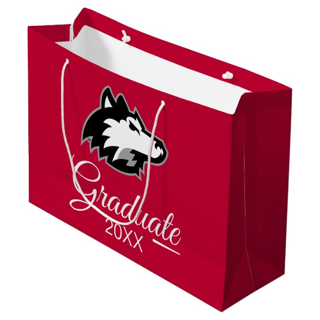 Huskies der Nord-Illinois| Abschluss Große Geschenktüte (Vorderseite Schrägansicht)