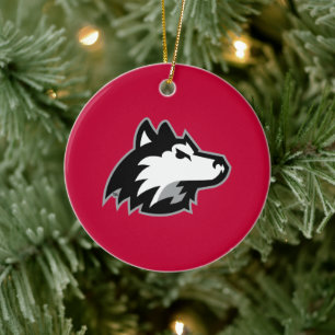 Huskies der Nord-Illinois Keramik Ornament